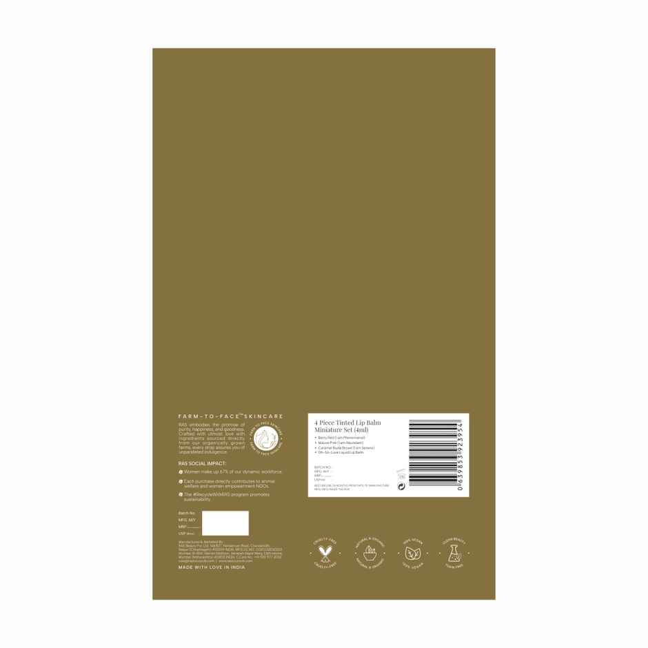 Ras Luxury Skincare Tinted Lip Balm Miniature Set (4 Piece)