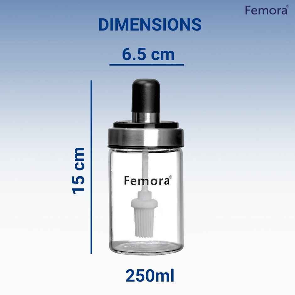 Femora Ghee Oil Mini Silicone Brush Bottle Jar 250 ml 1 Pc