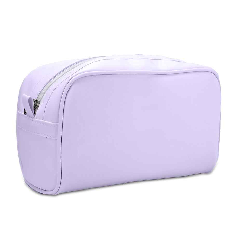Sanfe Prolume Travel Pouch Essentials Bag See Through Make Up Organiser Toiletry Kit - Purple