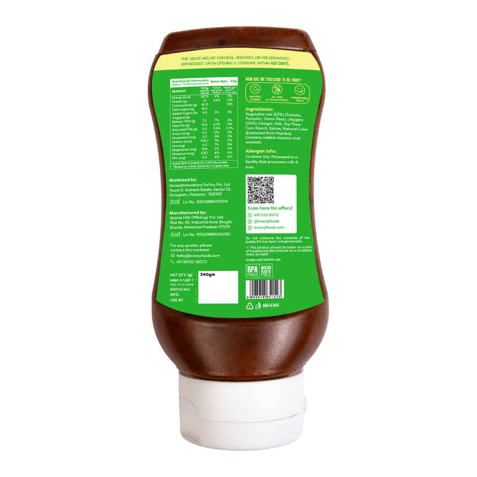 Troovy Healthy Pizza Pasta Sauce & Dip (Chemical-Free)