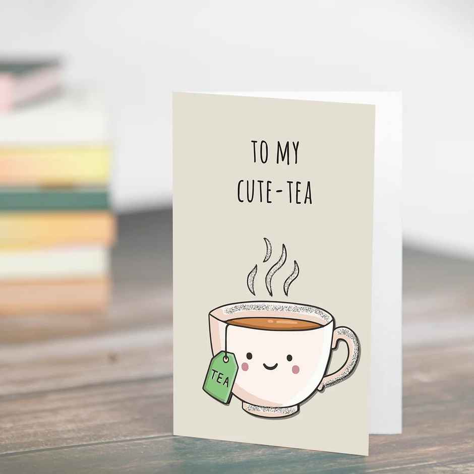 Itsy Bitsy Greeting Card & Envelope My Cute-tea 4 x 6 Inch Approx 2 Pc Pb Lb