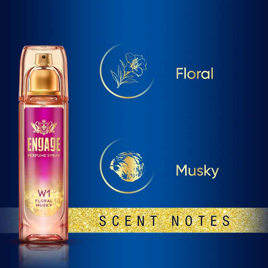 Engage W1 Perfume Spray For Women- Fruity And Floral Skin Friendly