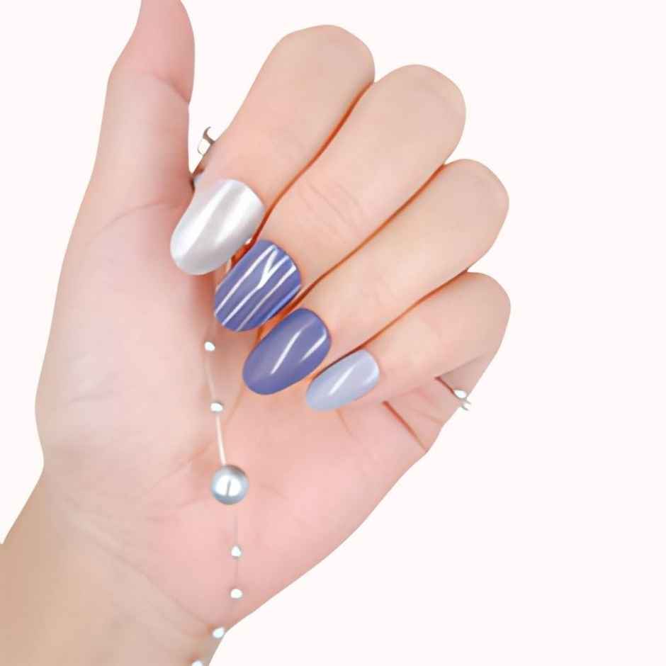 Sanfe Instant Stick On Nails - Purple Chrome