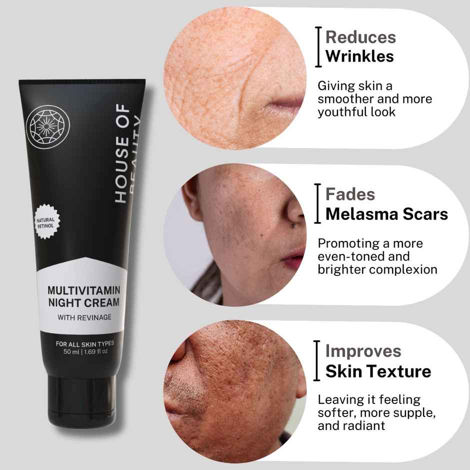 House of Beauty Multivitamin Nourish Night Cream with Revinage & Provitamins | Brightening