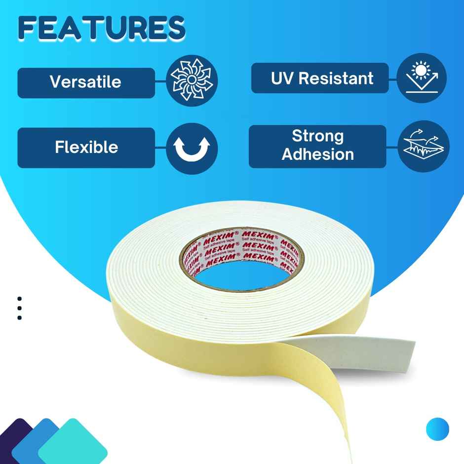 ABK Double Sided Foam Tape | 24 mm x 2 m | Strong Everyday Bonding