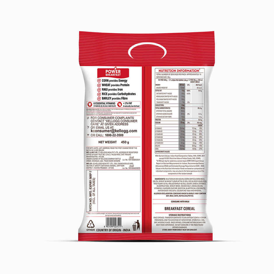 Kellogg's Multigrain Plus Corn Flakes | Power of 5 Grains | 6 Vitamins