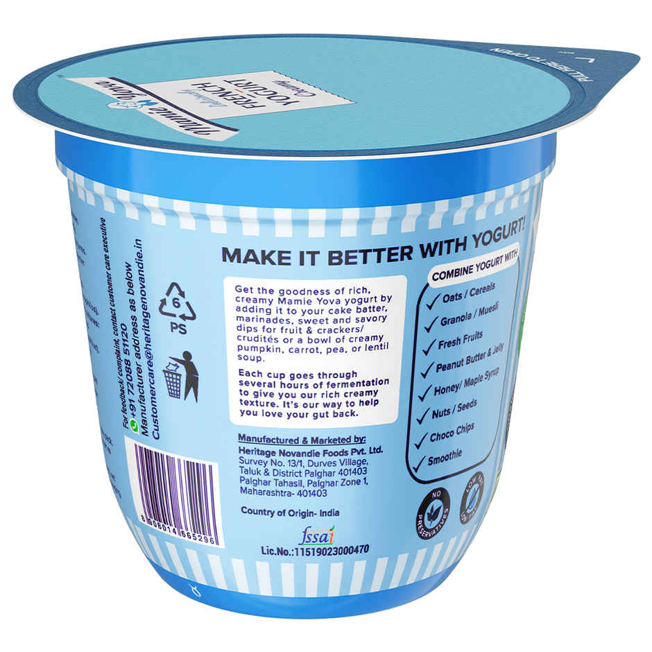 Mamie Yova French Yogurt- Creamy