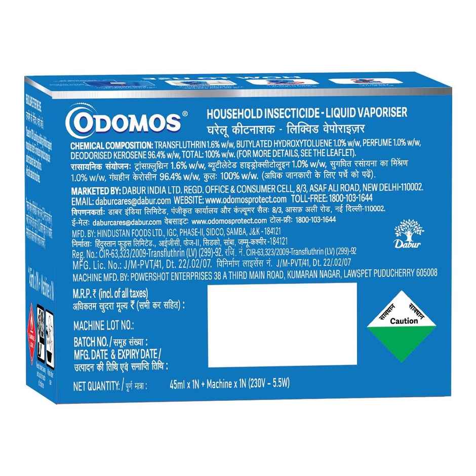 Odomos Liquid Vaporiser Mosquito Repellent | Machine with Refill