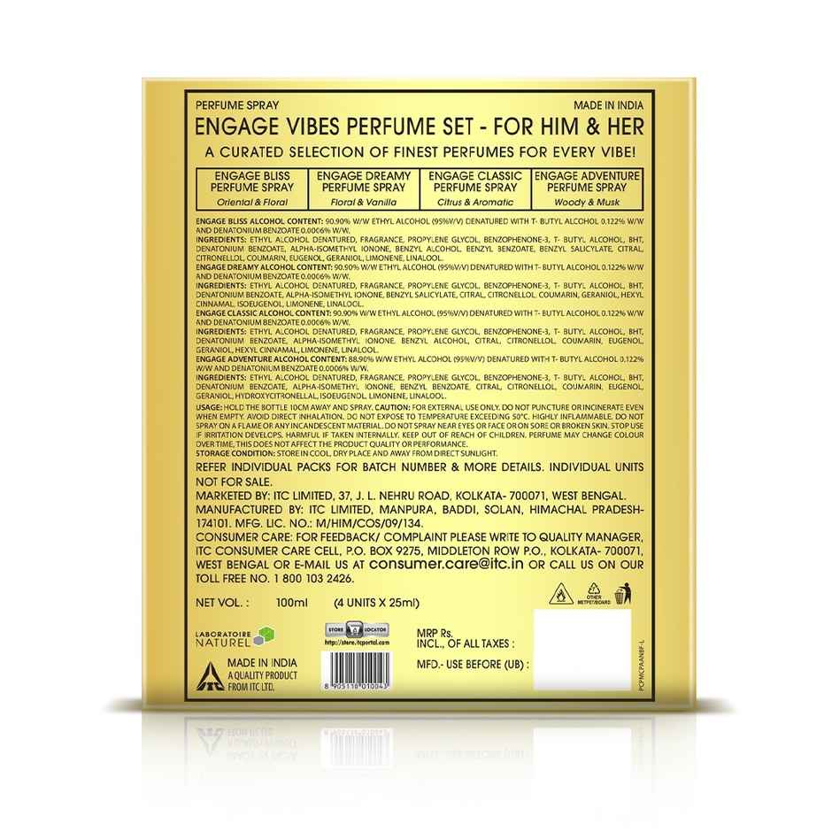 Engage Vibes Perfume Spray Set For Men & Women