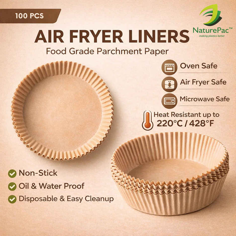 Naturepac AirFryer Paper Liners Round 6 inch