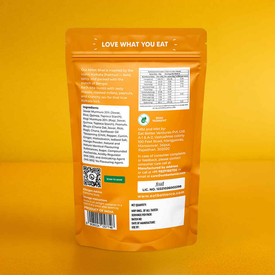 Eat Better Co Millet Bhel | Kolkata Jhalmuri