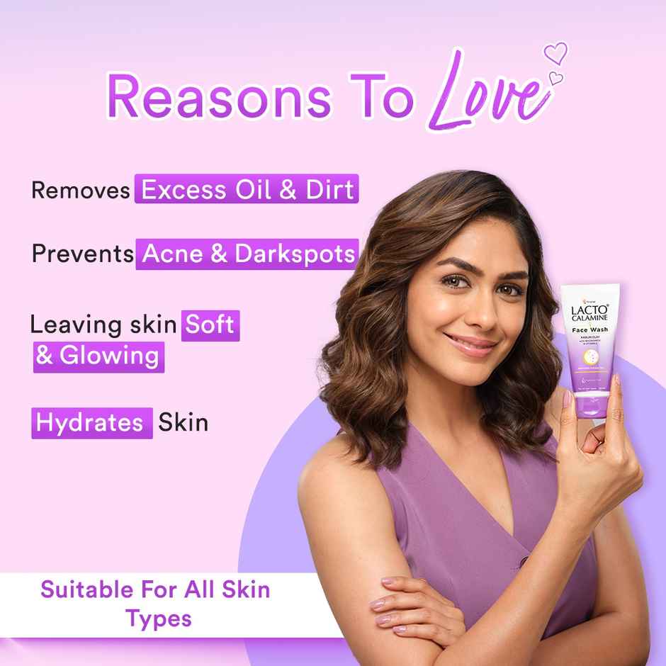 Lacto Calamine Facewash With Kaolin Clay And Niacinamide For Oily Skin