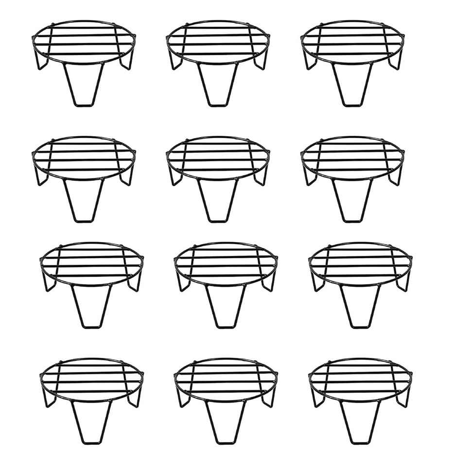 TrustBasket Eclips Metal Planter Stand | Strong Pot Stands for Balcony & Garden Decor