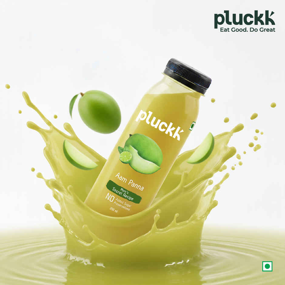 Pluckk Cold-Pressed Aam Panna Juice | No Added Sugar | No Preservatives | Hydration | Gut Health