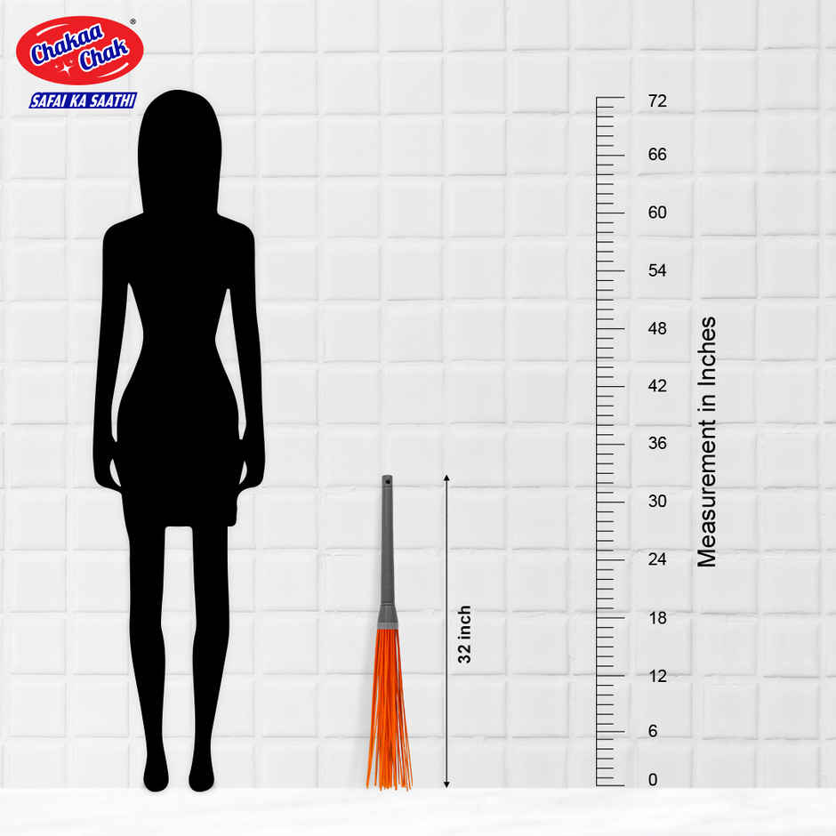 Chakaachak Long Handle Kharata Plastic Broom
