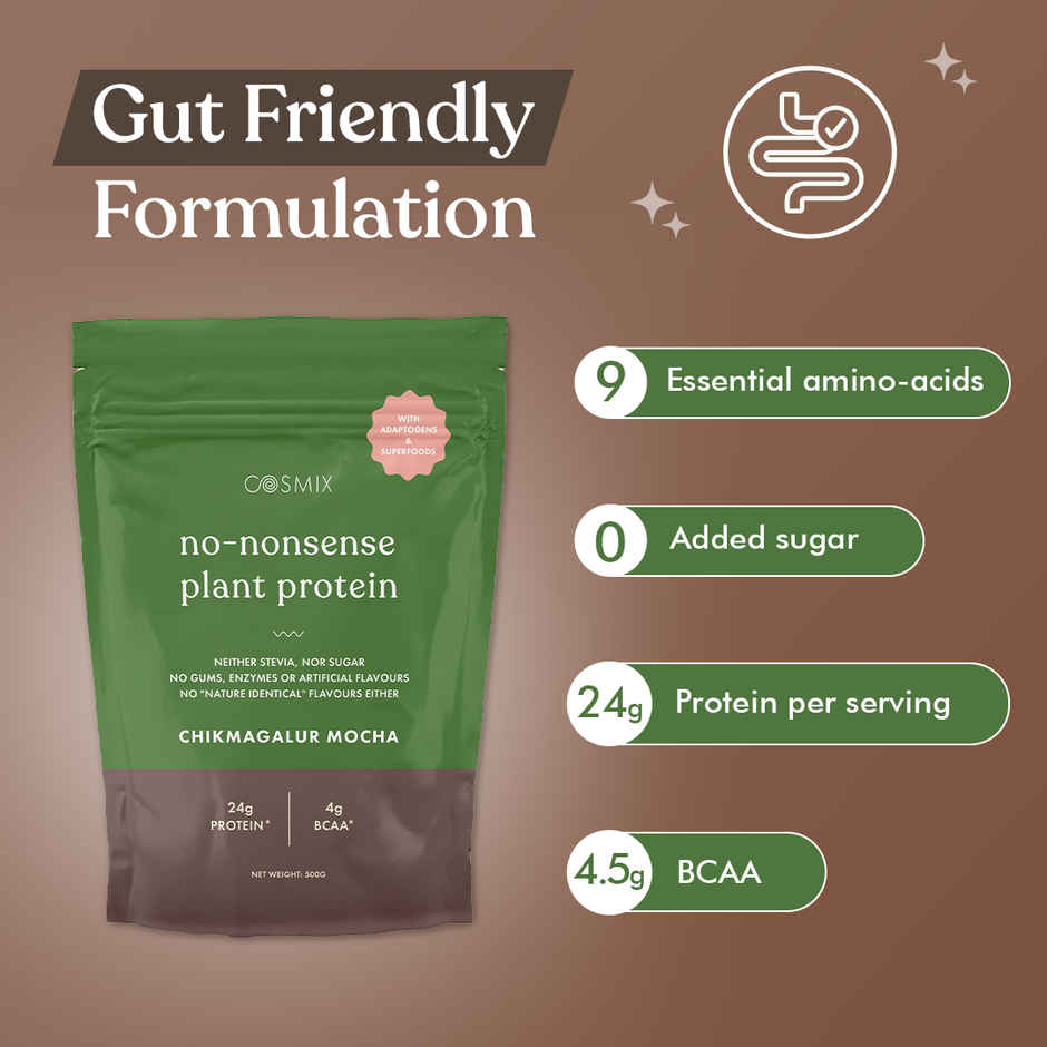 Cosmix No Nonsense Plant Protein Chikmagalur Mocha