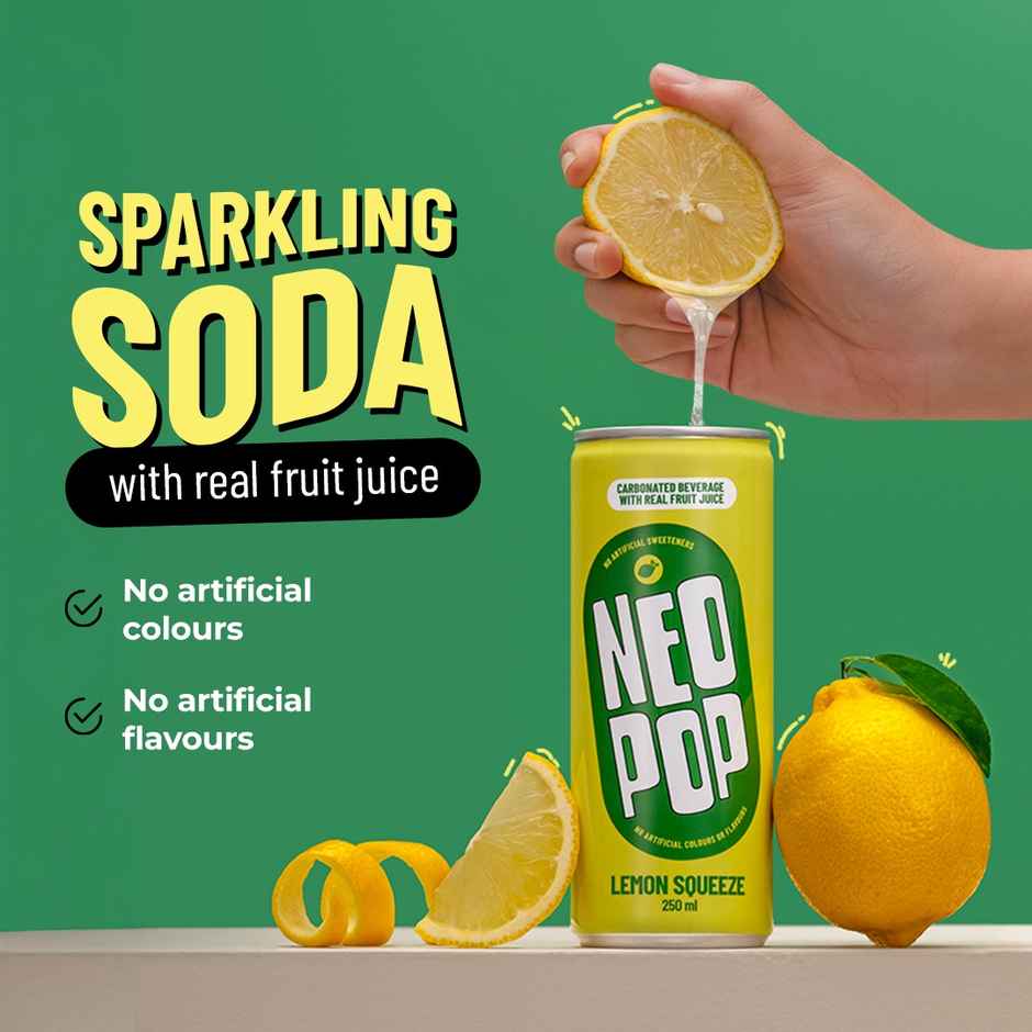 NEOPOP Lemon Squeeze Can | Carbonated Beverage