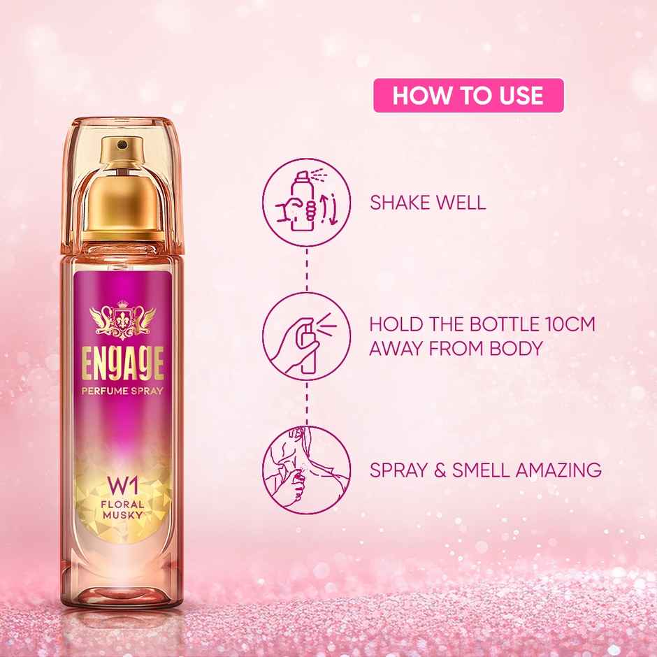 Engage W1 Perfume Spray For Women- Fruity And Floral Skin Friendly