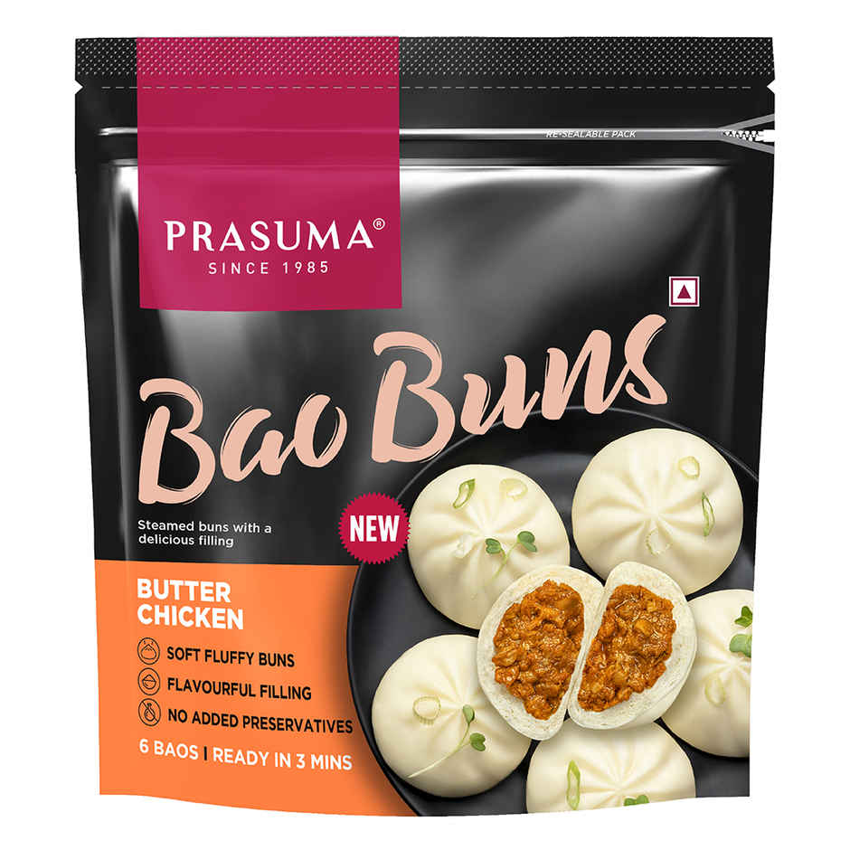 Prasuma Bao Buns - Chicken Keema(100gms) & Prasuma Bao Buns - Butter Chicken(300gms) Combo