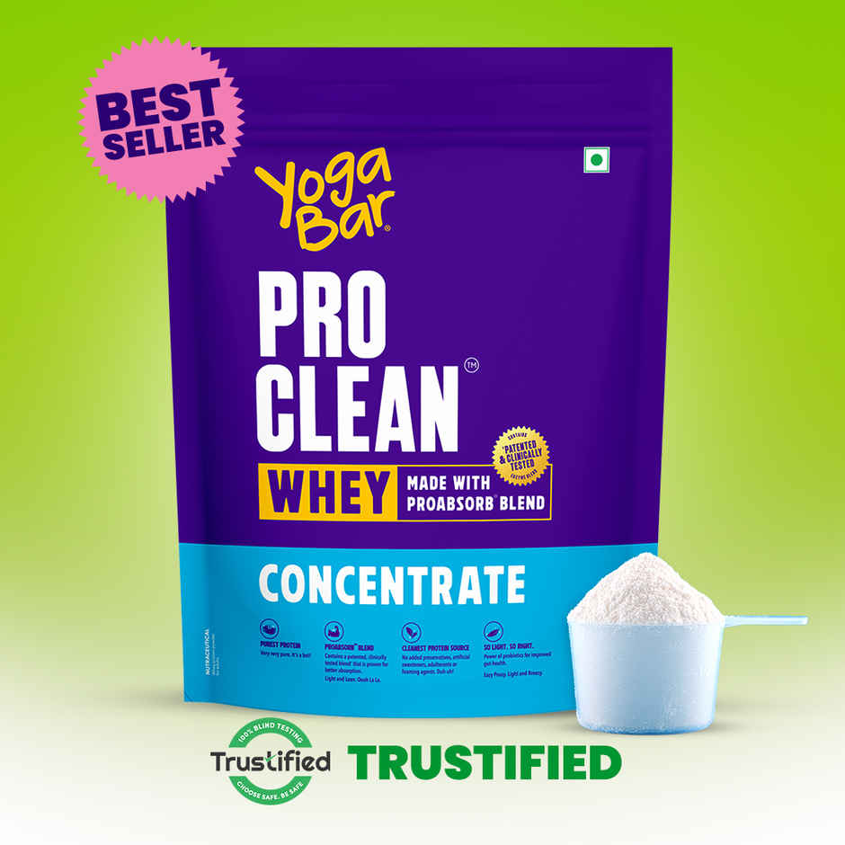 Yoga Bar ProClean Whey Protein Concentrate,27g Protein per Serve Unflavoured, Clean & Light