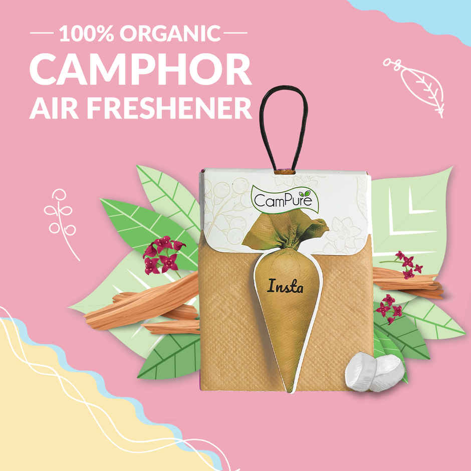 Campure Sandalwood Insta Cone Camphor Car Air Freshener