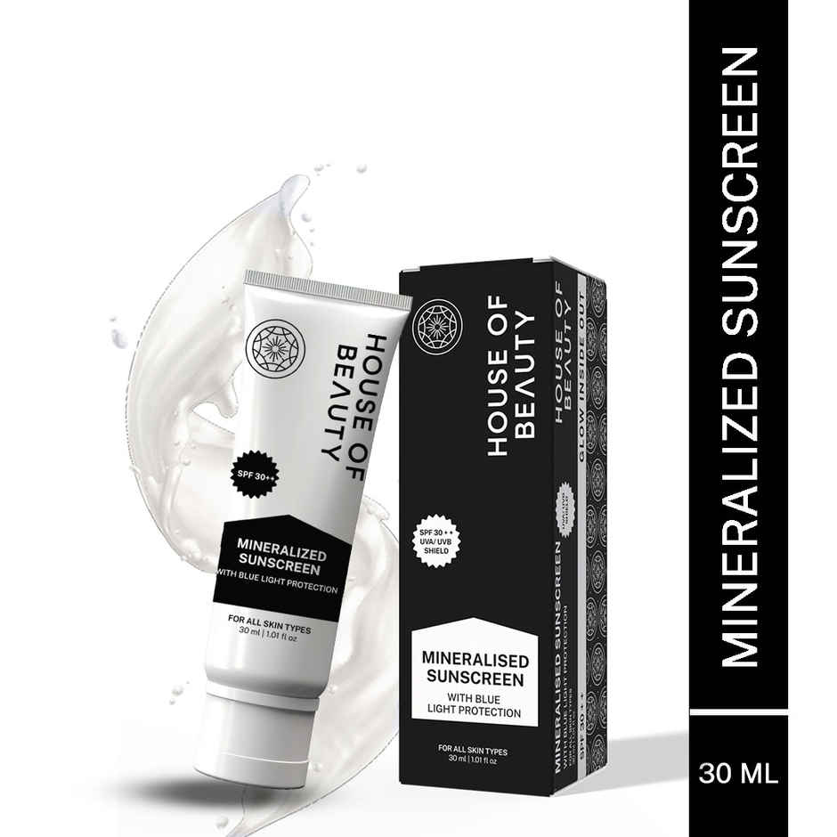 House Of Beauty Mineral Sunscreen For Kids & Adults W/T Spf25 & Blue Light Protection