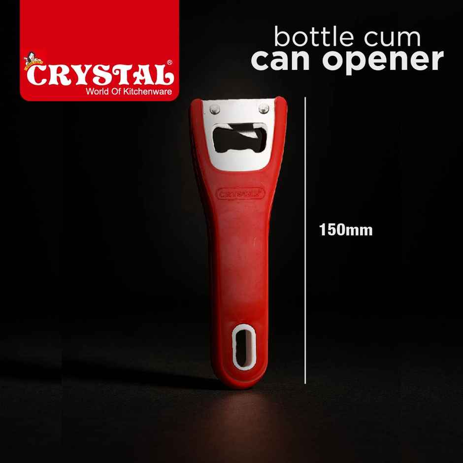 Crystal Stainless Steel Bottle Cum Can Opener, Multicolour