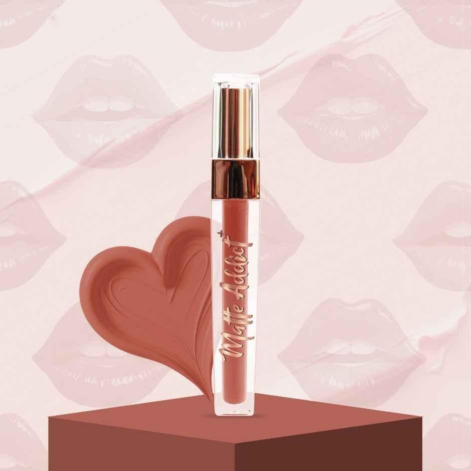 Jaquline USA Matte Addict + Liquid Lipstick, 8Hr stay,Lightweight & Transfer proof -Sunlit Beige 03