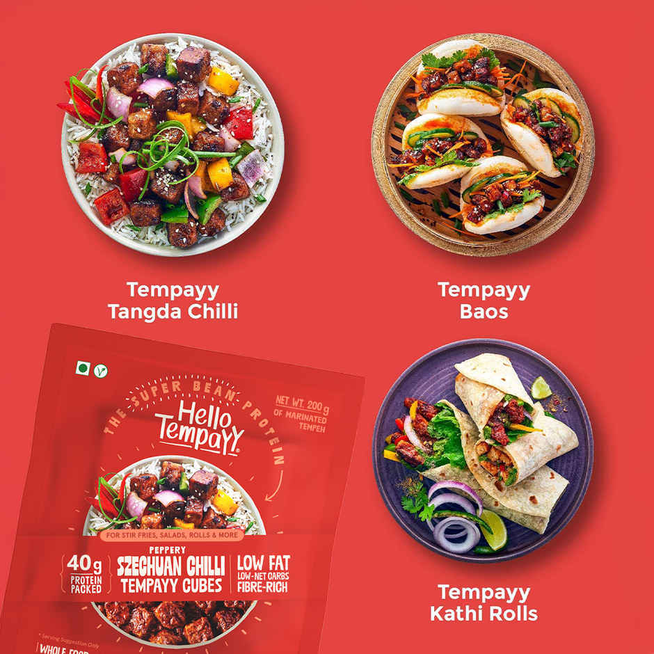 Hello Tempayy 40g Protein Szechuan Tempeh Cubes | Low Fat & High Fibre