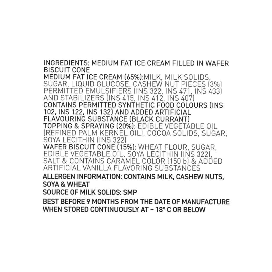 Hangyo Black Current Ice Cream Cone