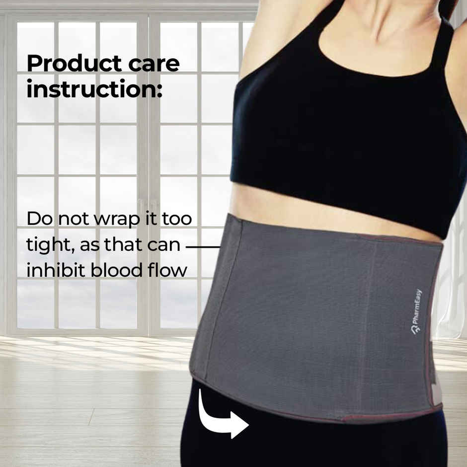 Pharmeasy Abdominal Binder 8 - Supports Your Back - Compresses Abdomen For Slimmer Look - Universal