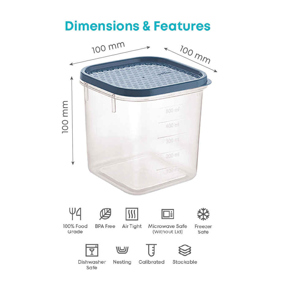 All Time Polka Storage Container (401 X 4) (2400 ml) () (4 Pc Set) (Colour May Vary)