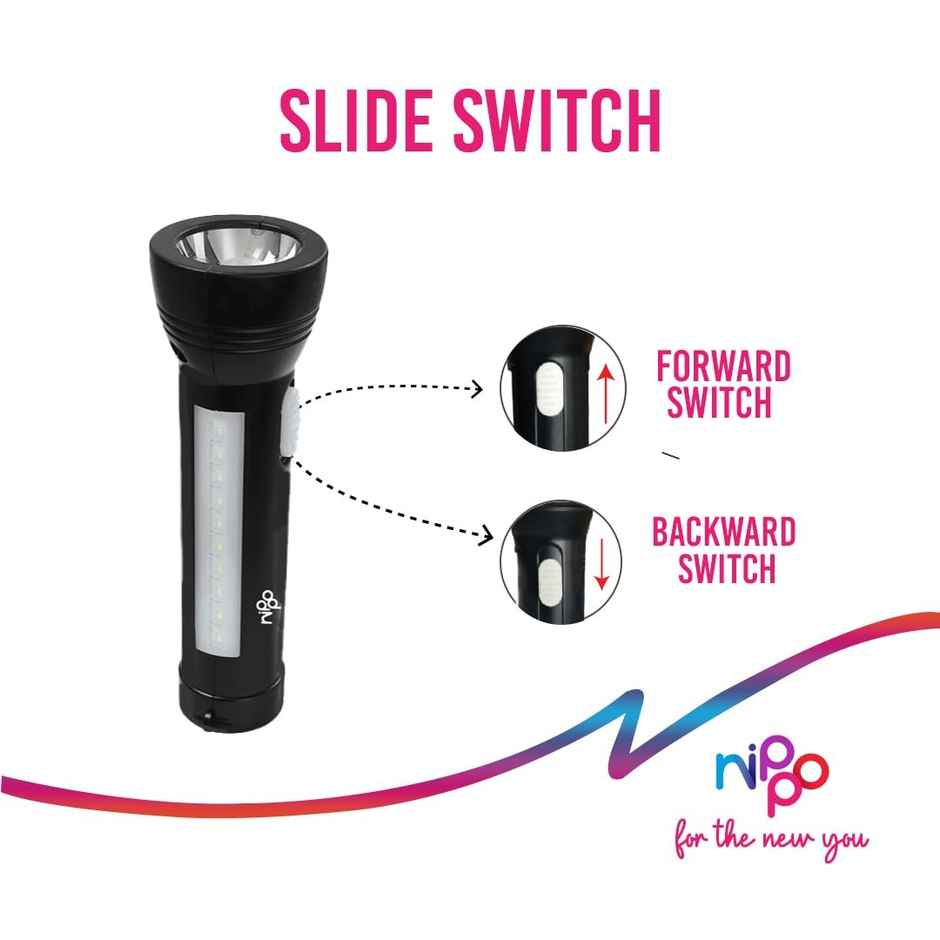 Nippo Nova Rechargeable LED Torch with Side Light