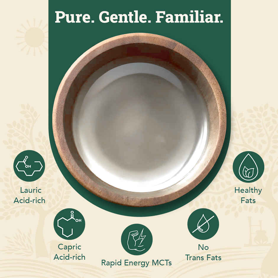 Anveshan Cold Pressed Virgin Coconut Oil | Glass Jar | Unrefined Cold Pressed