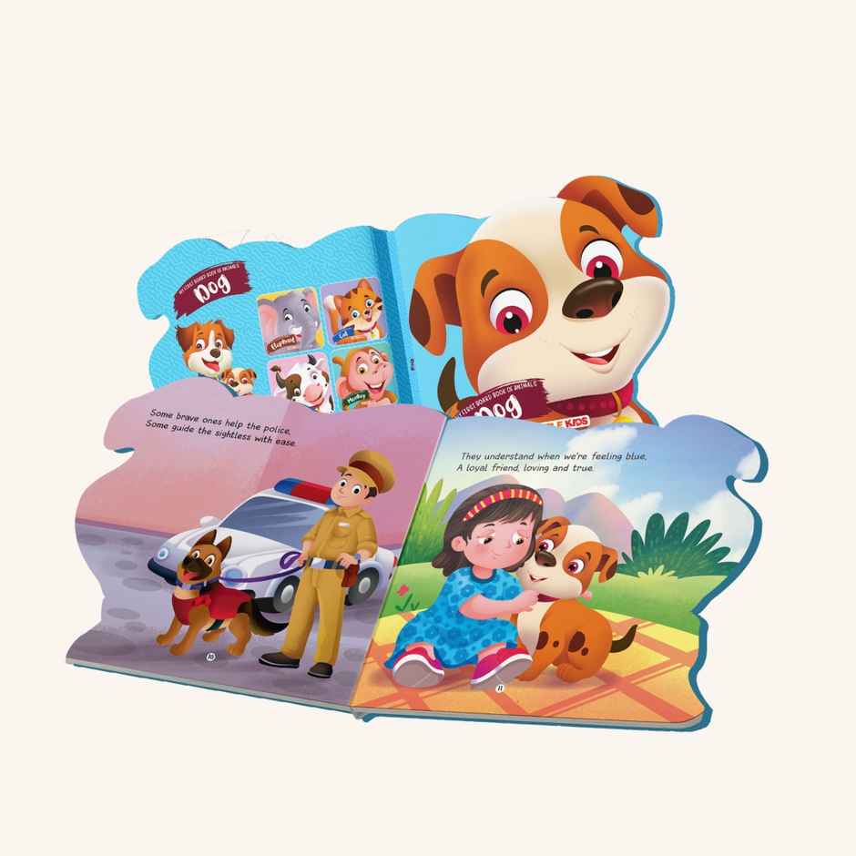 My First Board Book Animals | Dog | Die Cut Board Book for Kids | Shaped Board Books | Age 2+