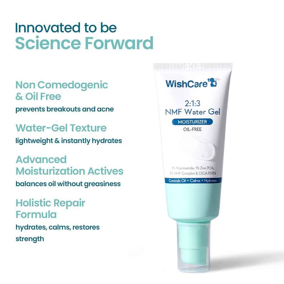 WishCare 2:1:3 NMF Water Gel Moisturizer | Face Moisturizer For Oily & Sensitive Skin