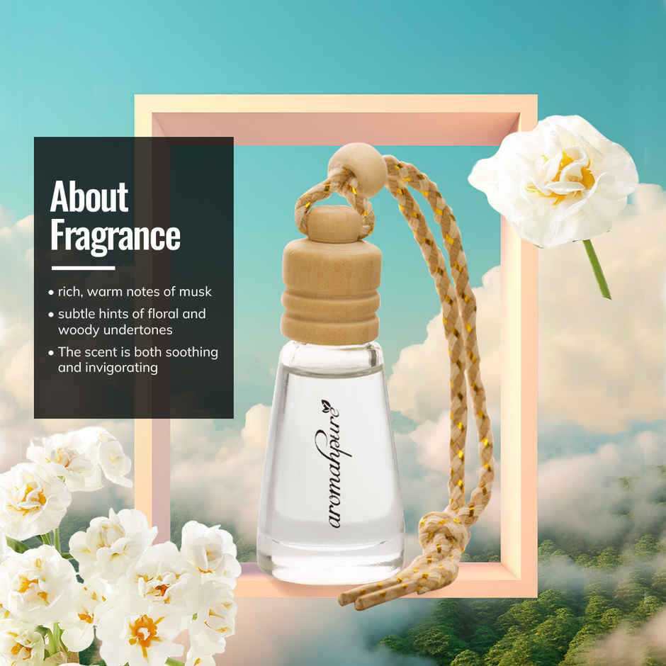Aromahpure Premium Car Air Freshener Hanging Pod | Moonlight Musk Fragrance | Last upto 30 days