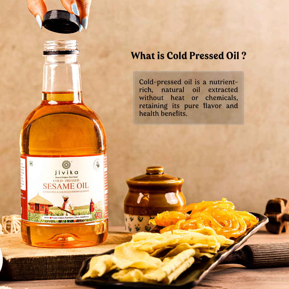 Jivika Natural Sesame (Til-Gingelly) Cold Pressed Oil | Healthy Cooking Oil