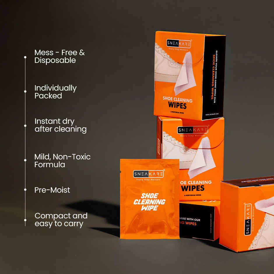 Sneakare Shoe Cleaning Wipes Pack of 6