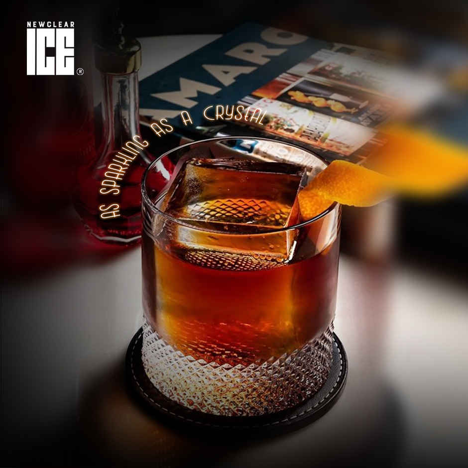New Clear Ice Gold Crystal King Ice Cube