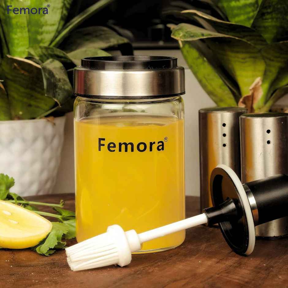 Femora Ghee Oil Mini Silicone Brush Bottle Jar 250 ml 1 Pc