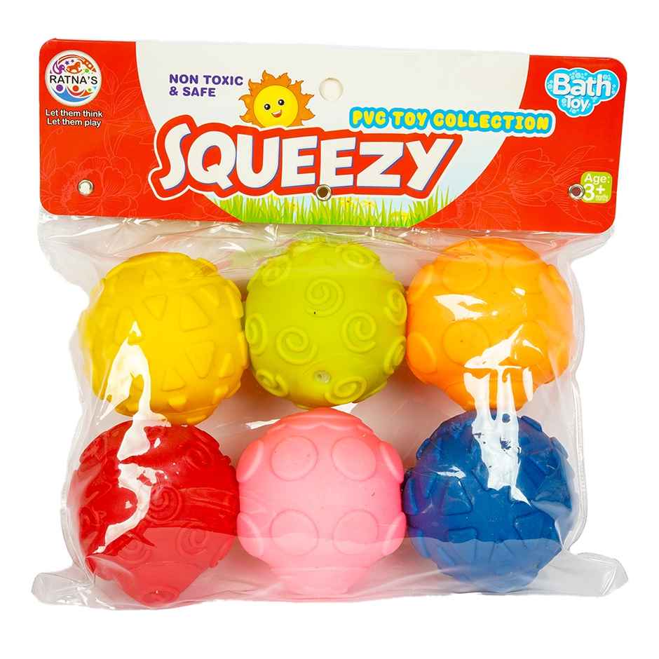 Ratna's Squeezy Jazzy Balls 6Pcs | Assorted