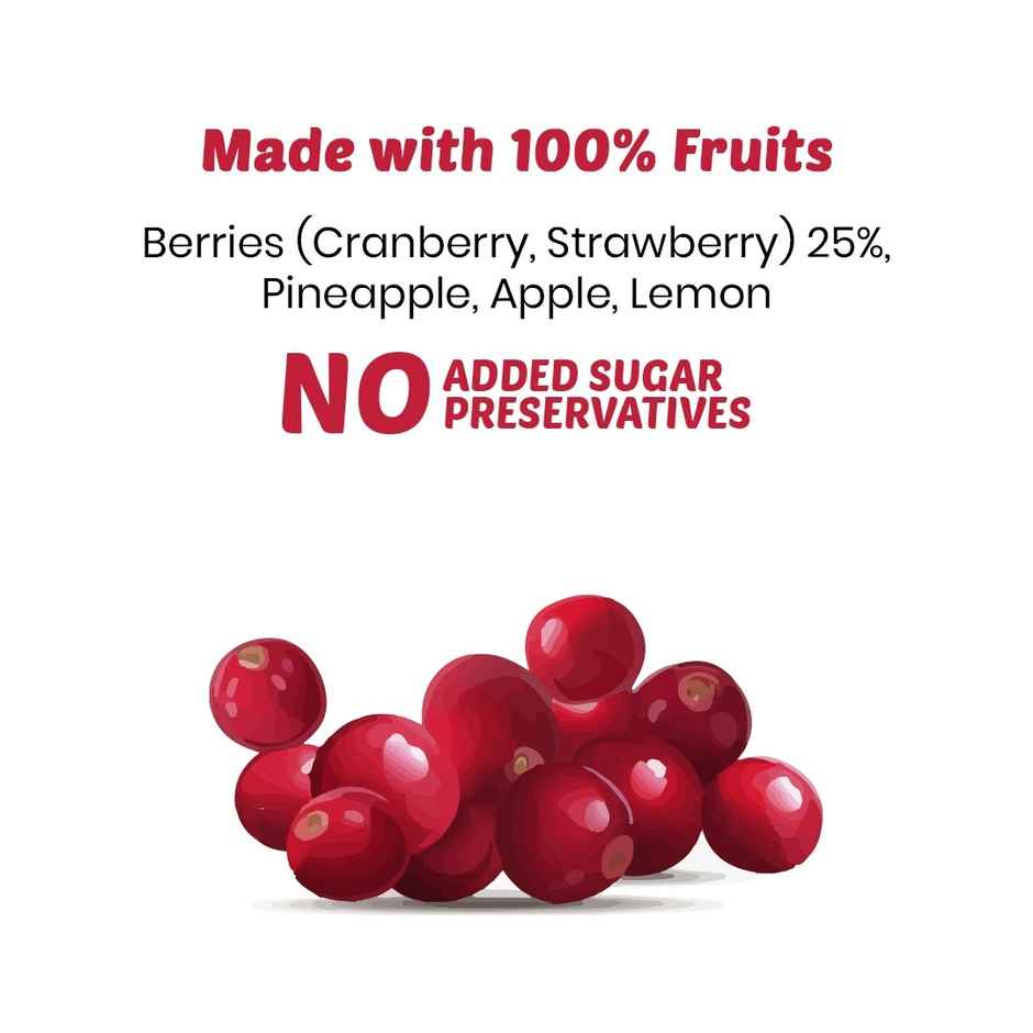 Yu Cranberry Cooler 100% Fruit Juice with Berry Pieces