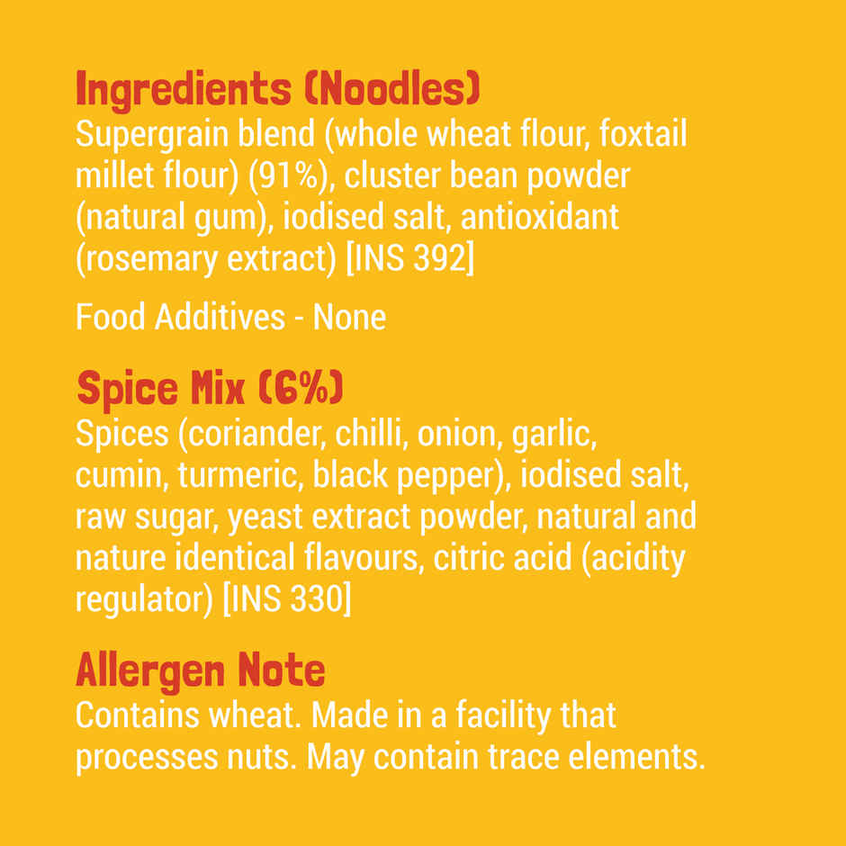 Slurrp Farm Millet Noodles - Mild Masala | No Maida And Not Fried (192g) & Slurrp Farm Millet Noodles - Classic Masala, No Maida And Not Fried (192g) Combo