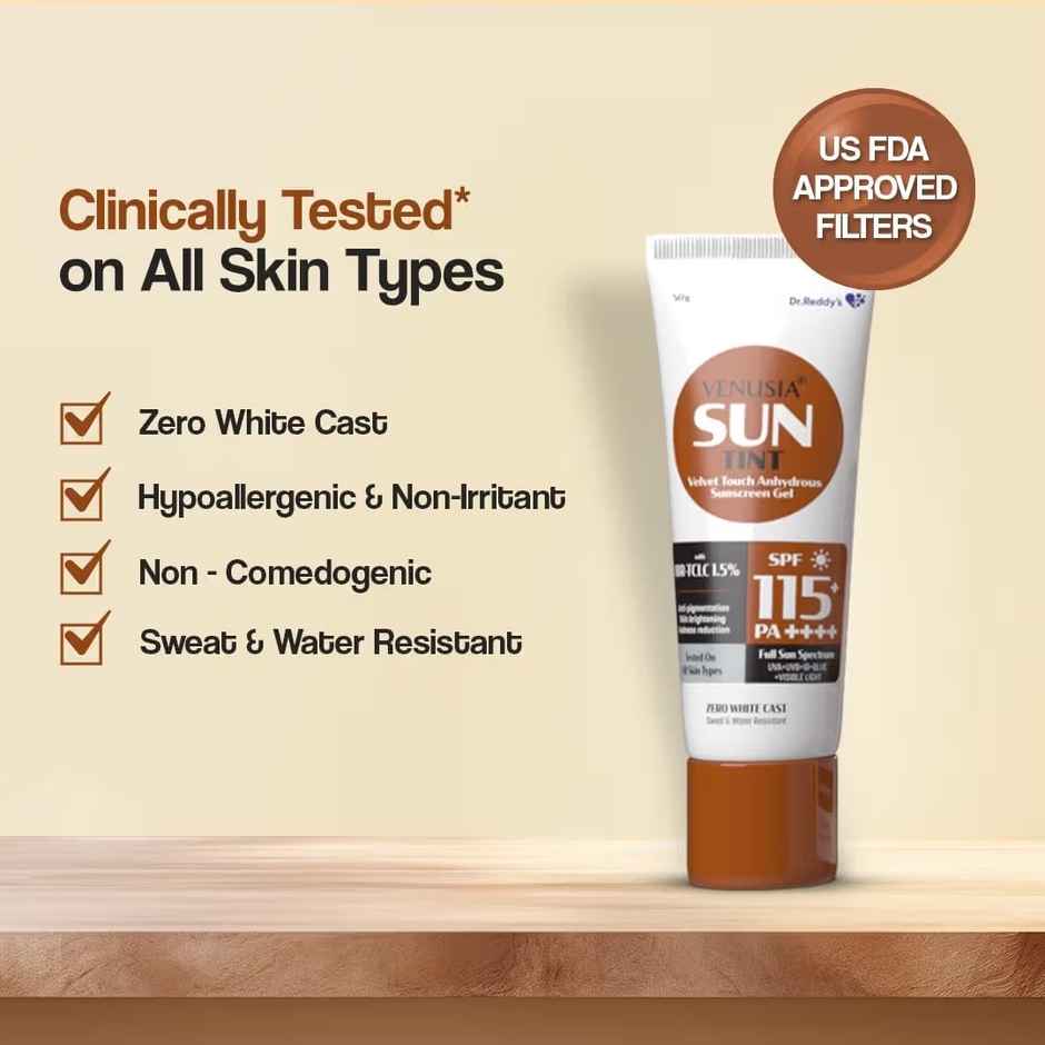 Venusia Tinted Sunscreen |Full Spectrum Protection | UVA-B | Blue Light Protect | Anti-Oxidant