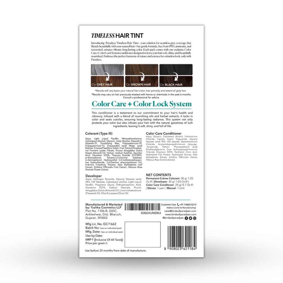 Paradyes Mini Dark Brown Timeless Hair Tint For Grey Coverage