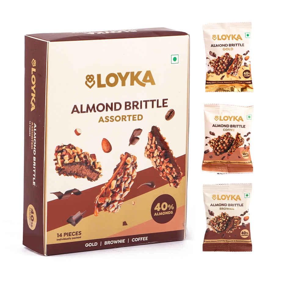 Loyka Almond Brittle Assorted (Classic,Coffee, Brownie) Combo