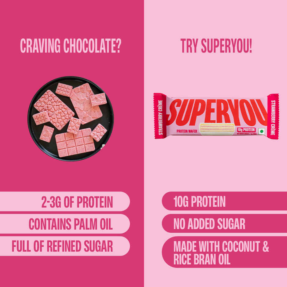 Superyou Strawberry Protein Wafer Bar