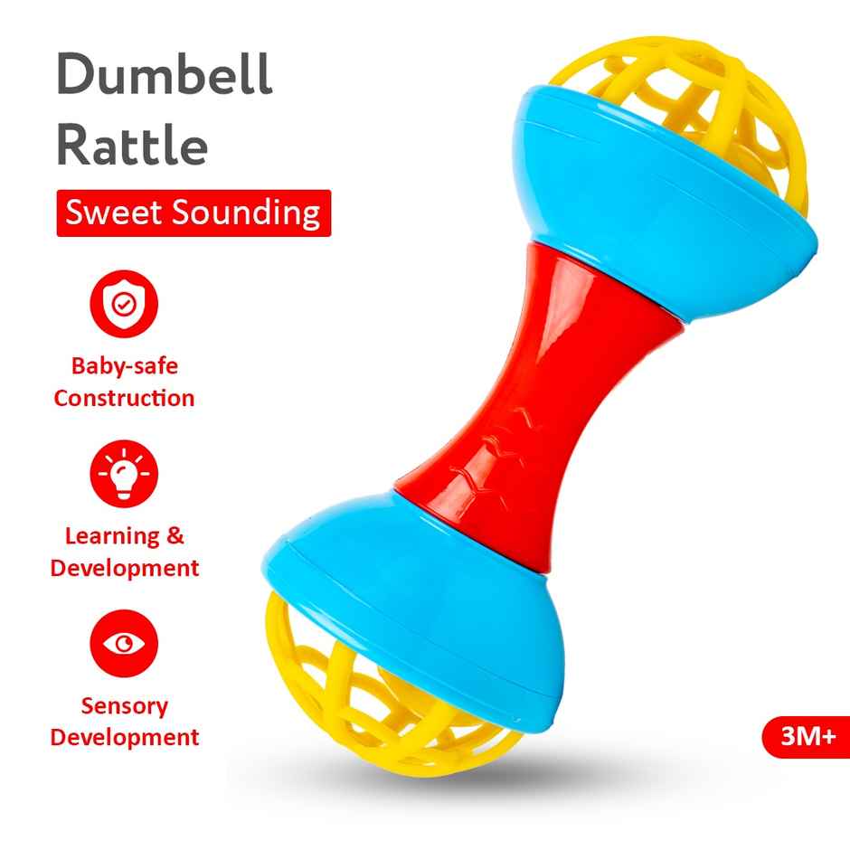 Ratna's Junior Dumbell Rattle | PVC | Assorted