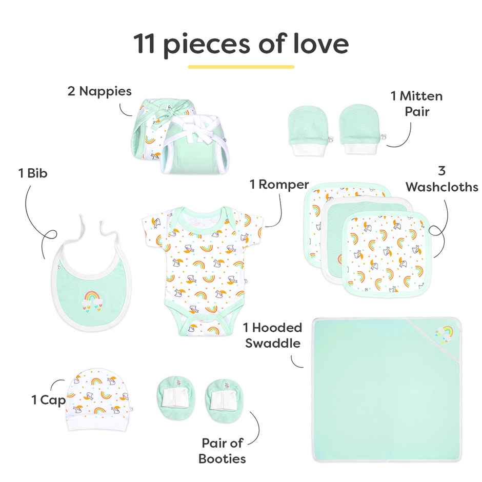 SuperBottoms Pure Love Gift Set For Newborn (0-6 Months) Baby Boys & Girls